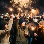 capodanno 2027 folla con stelline